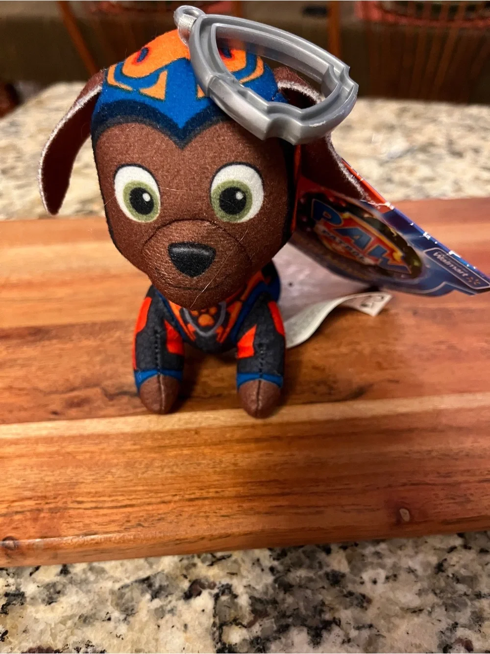 Nickelodeon PAW Patrol Chase Plush Keychain - Brown, Blue & Orange